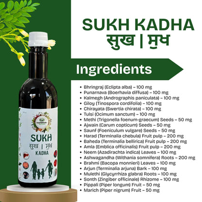 Vaid Sukhdev Ayurveda Sukh Kadha – For Liver Health & Fatty Liver (100g / 500ml)