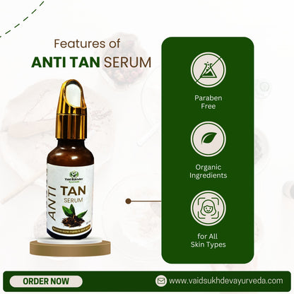 Vaid Sukhdev Ayurveda Anti Tan Serum – Natural Skin Brightening