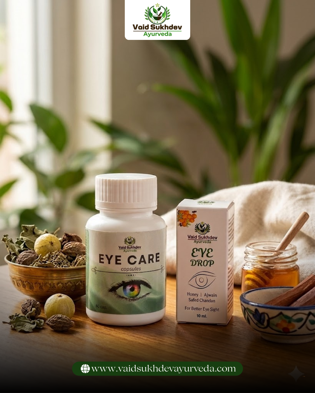 Eye Care Combo – Ayurvedic Capsules & Eye Drops for Clear, Healthy Vision