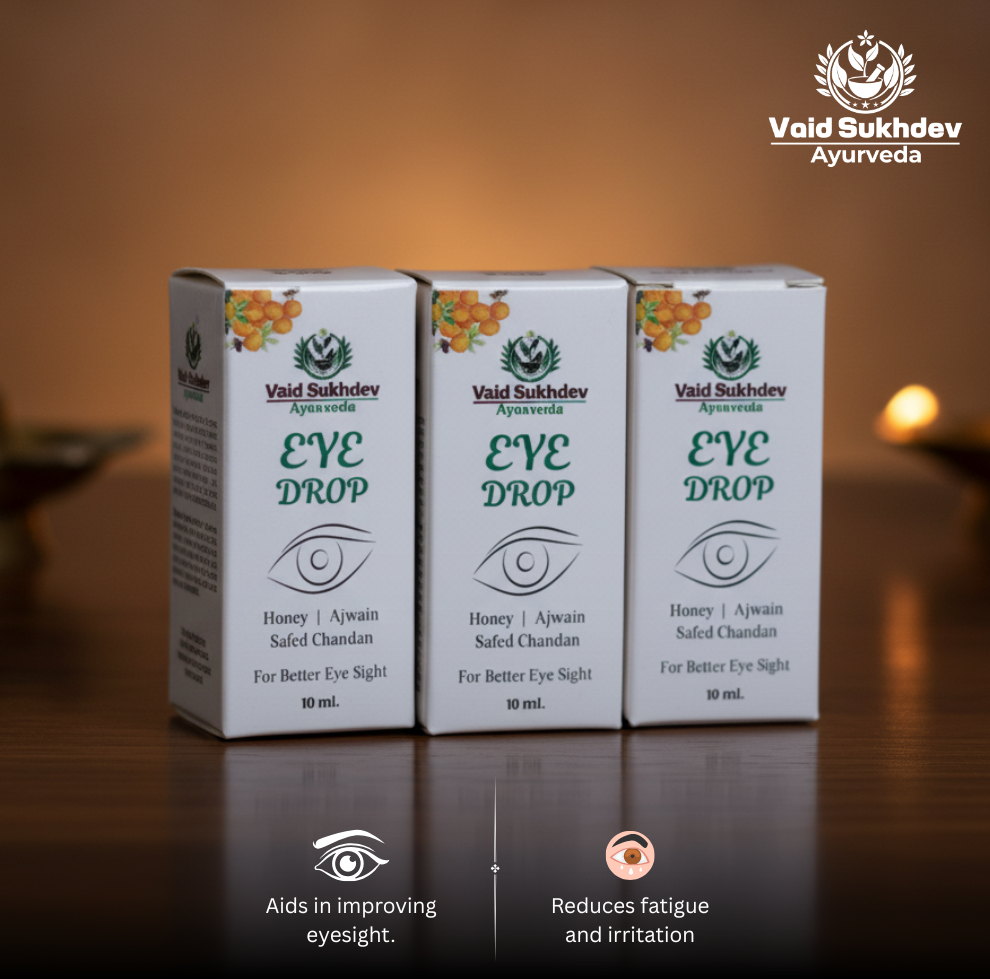 Vaid Sukhdev Ayurveda Eye Drop (10 ml x 3) Combo