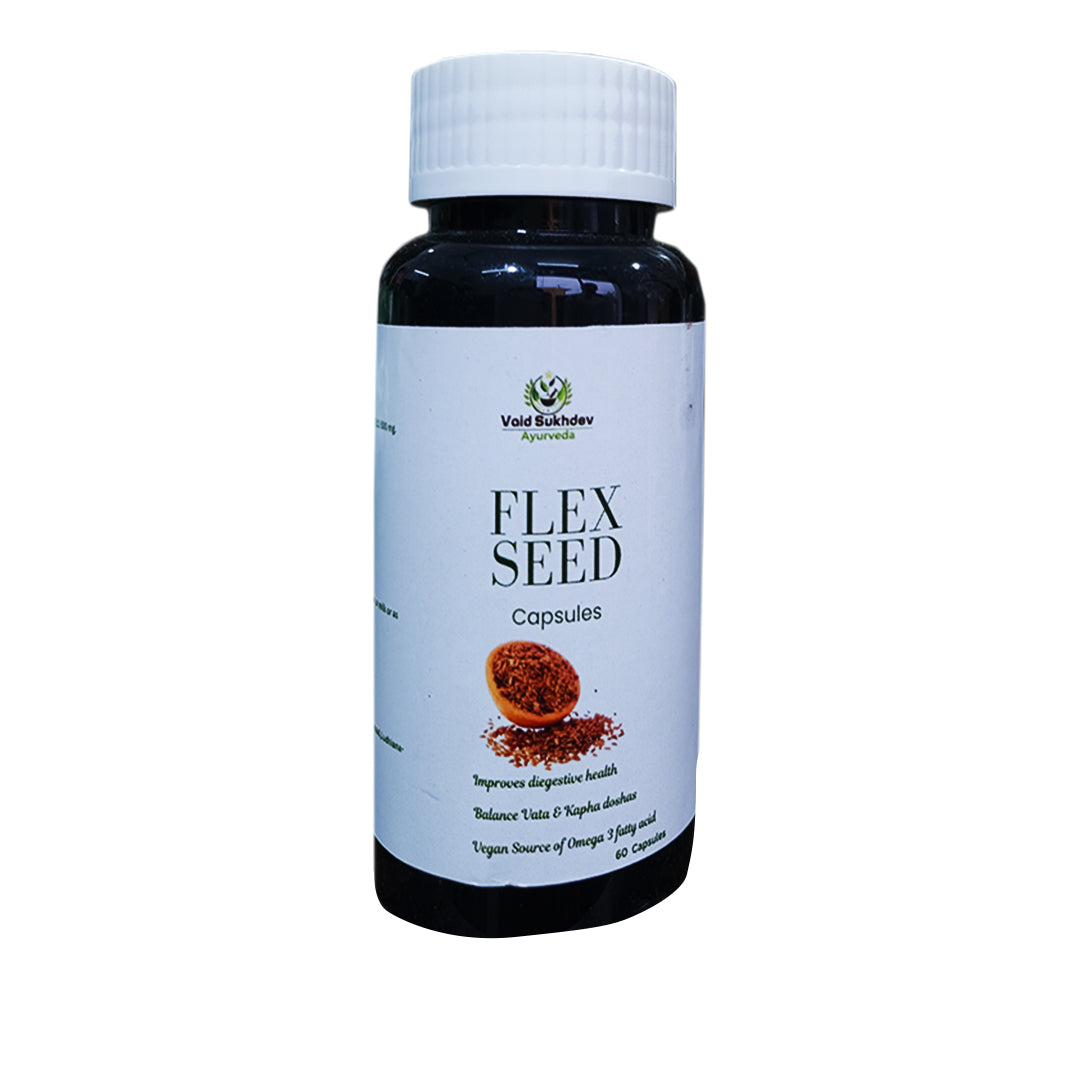 Vaid Sukhdev Ayurveda Flax Seed Capsules – For Heart & Digestive Health