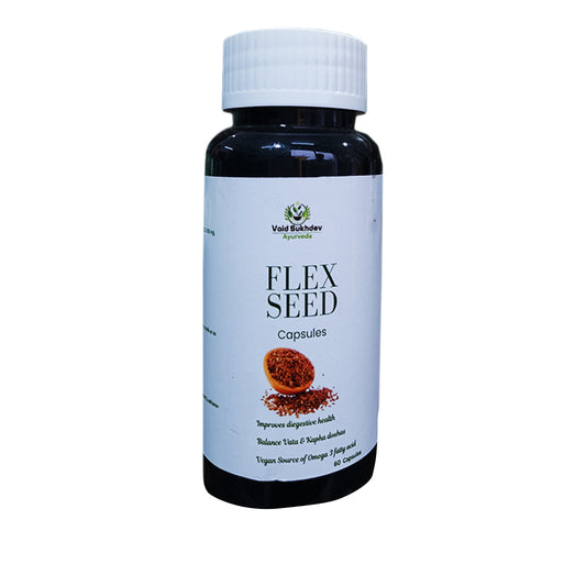 Vaid Sukhdev Ayurveda Flax Seed Capsules – For Heart & Digestive Health