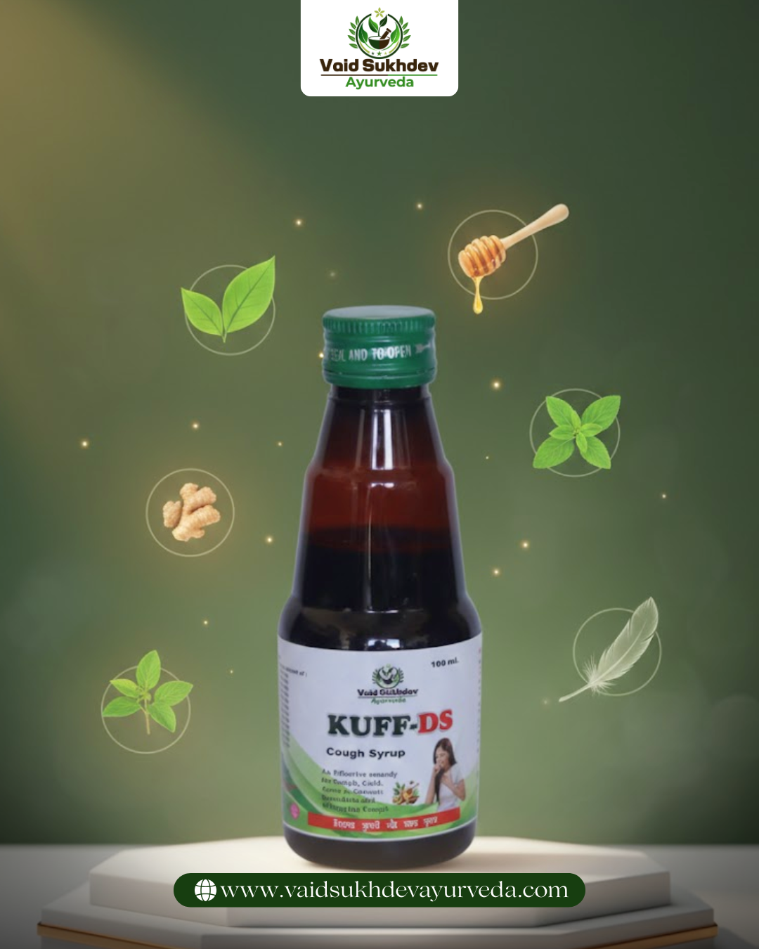 KUFF-DS Ayurvedic Cough Syrup – Natural Relief from Cough, Cold & Throat Irritation
