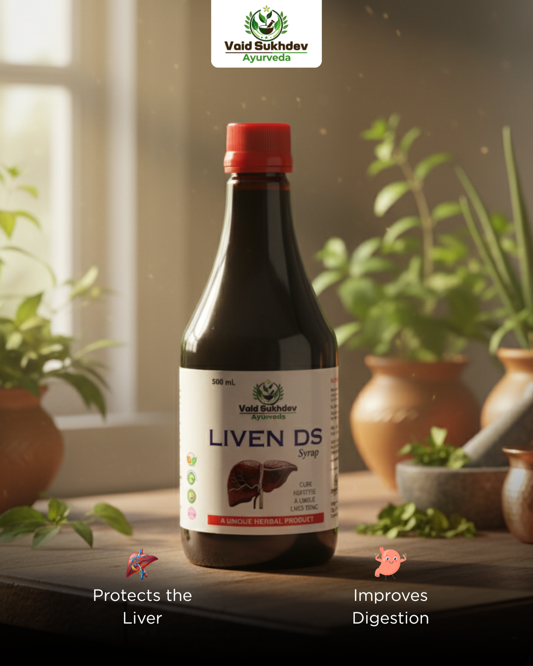 Liven DS Syrup – Ayurvedic Liver Tonic for Healthy Liver & Better Digestion