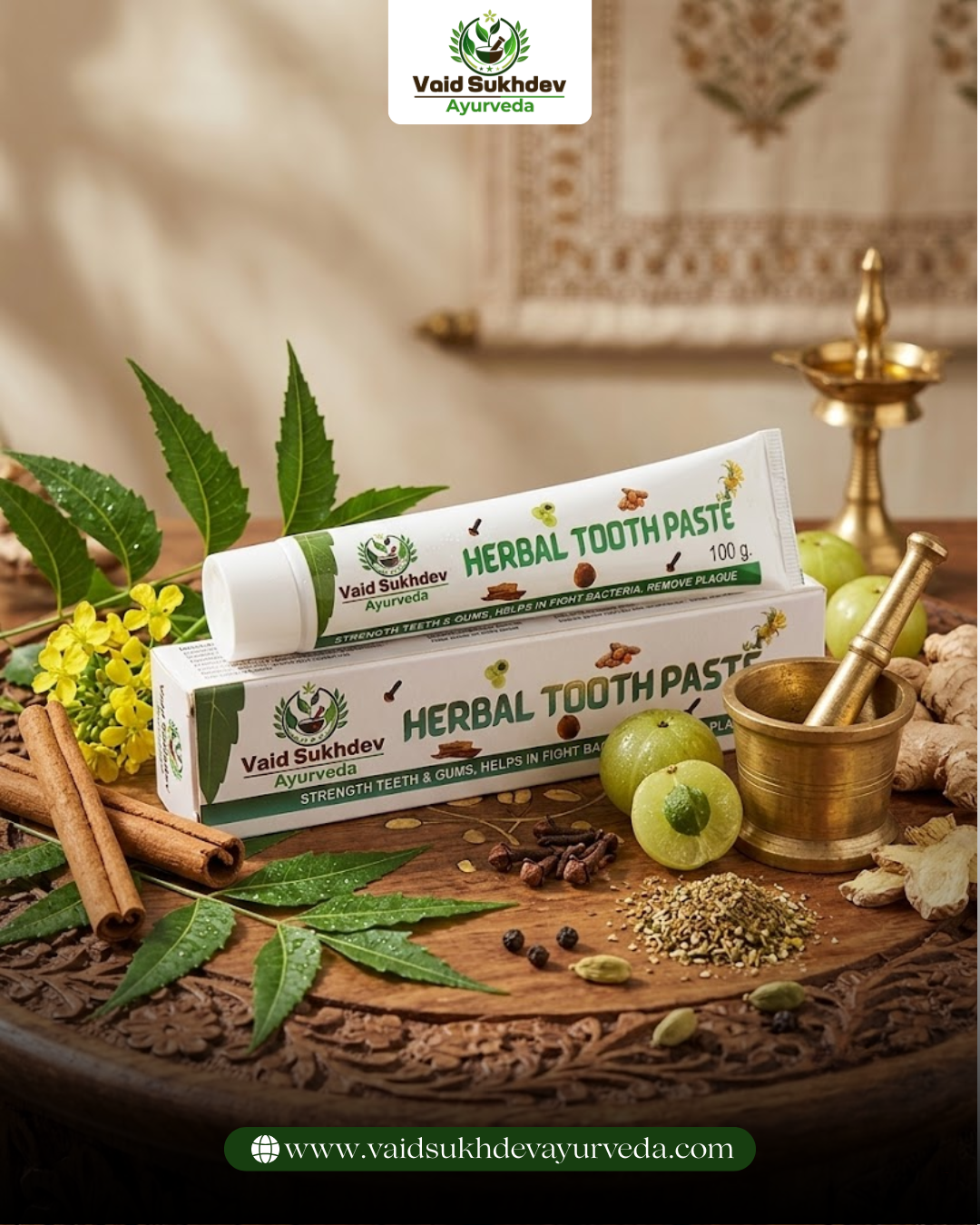 Vaid Sukhdev Ayurveda - The Wisdom of Ayurveda in a Toothpaste